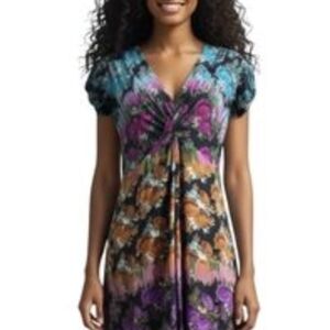 Nanette Lepore Colorful V-Neck Dress